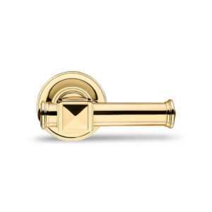 Brass Door Handle, Internal doors, ULLMAN 107 on Classic rosette