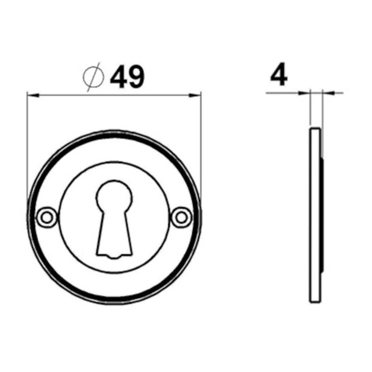 Key escutcheon in brass