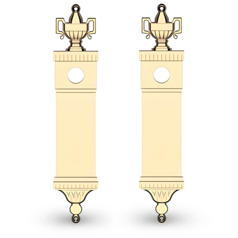 Brass door handle backplate - Uffici - French Empire