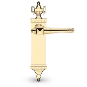 Brass Door Handle, Internal doors, UFFICI 107 on Backplate