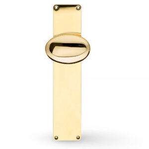 Brass Door Handle, Internal doors, BLENHEIM 65 on ESKAN 45 Backplate