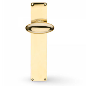 Brass Door Handle, Internal doors, BLENHEIM 67 on ESKAN 45 Backplate