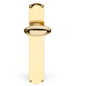 Brass Door Handle, Internal doors, BLENHEIM 67 on HAUSER 42 Backplate