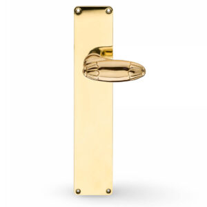 Brass Door Handle, Internal doors, BYRON 69 on ESKAN 45 Backplate