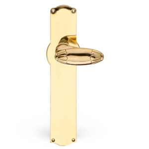 Brass Door Handle, Internal doors, BYRON 69 on HAUSER 42 Backplate