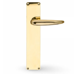 Brass Door Handle, Internal doors, Coupé on ESKAN 45 Backplate