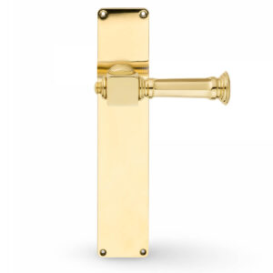 Brass Door Handle, Internal doors, NEUMAN 109 on ESKAN 45 Backplate