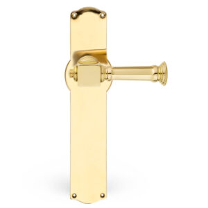 Brass Door Handle, Internal doors, NEUMAN 109 on HAUSER 42 Backplate
