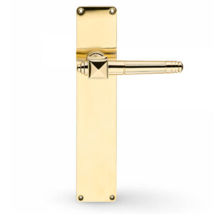 Brass Door Handle, Internal doors, UFFICI 107 on ESKAN 45 Backplate