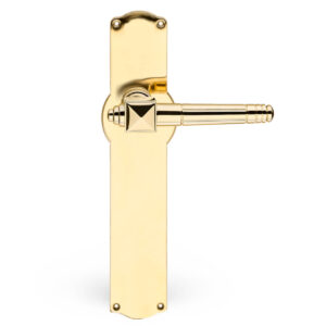 Brass Door Handle, Internal doors, UFFICI 107 on HAUSER 42 Backplate