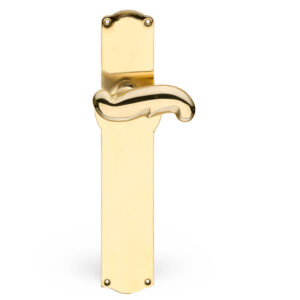 Brass Door Handle, Internal doors, WEINGARDEN 70 on HAUSER 42 Backplate