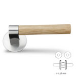 Door handle with snap-on-cover cc38mm, hidden screws on both sides