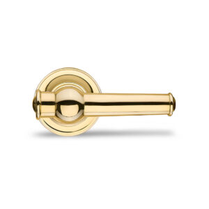 Brass Door Handle, Internal doors, ALMANN 98 on Classic rosette
