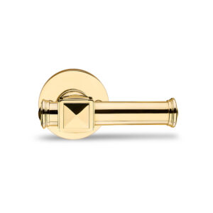 Brass Door Handle, Internal doors, ULLMAN 107 on Modern rosette